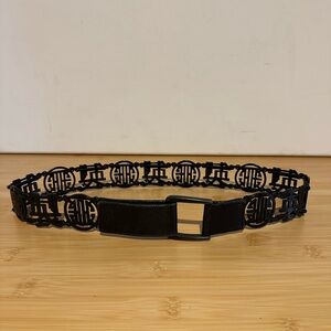 hBel vintage Black Designer Belt - Velcro clasp - unique and pristine